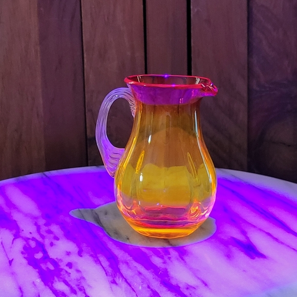 Amberina Glass Pitcher - Picture 4 of 12